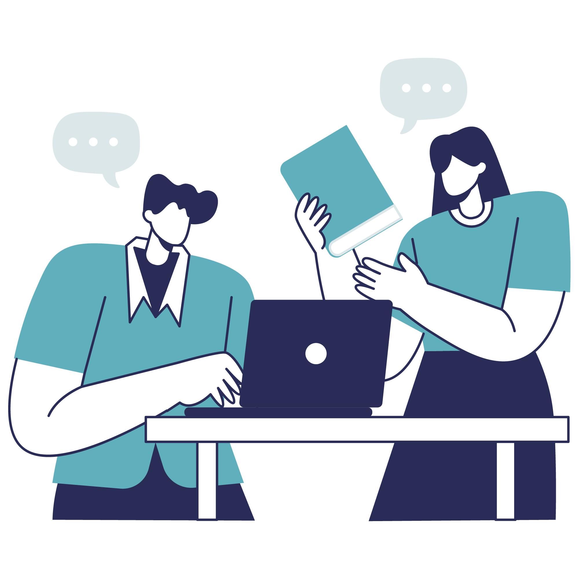 Équipe éducative collaborant autour d'un projet